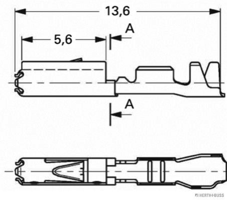 HERTH+BUSS 50251475 Crimpverbinder AMP Tyco MQS, 0,2 - 0,5 mm²