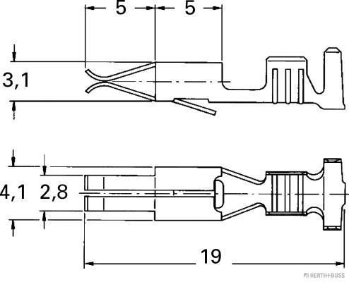 HERTH+BUSS ELPARTS 50251814 Crimpverbinder