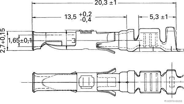 HERTH+BUSS ELPARTS 50251830 Crimpverbinder