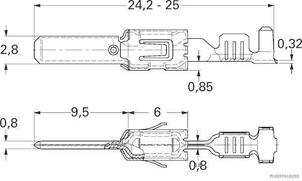 HERTH+BUSS ELPARTS 50251897 Crimpverbinder