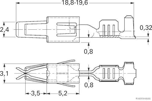 HERTH+BUSS ELPARTS 50251898 Crimpverbinder