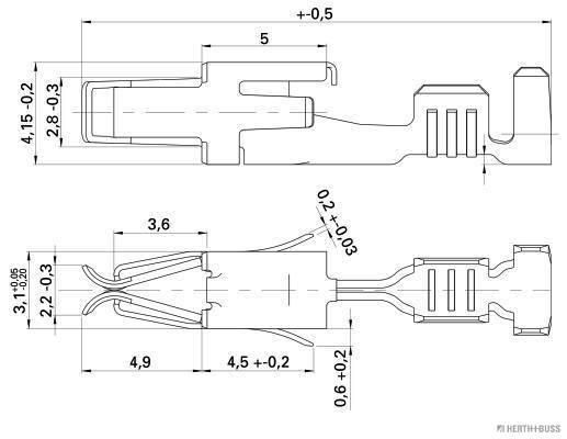 HERTH+BUSS ELPARTS 50251871 Crimpverbinder