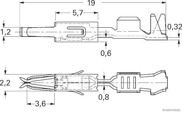 HERTH+BUSS ELPARTS 50251902 Crimpverbinder