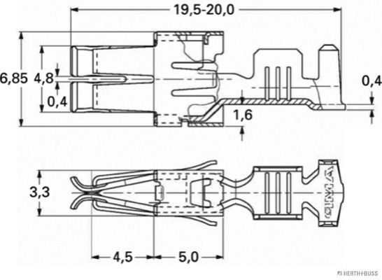 HERTH+BUSS ELPARTS 50251857 Crimpverbinder