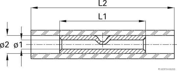 HERTH+BUSS 50252540 Quetschverbinder 0,5 - 1 mm², DIN 46245, Stoßverbinder