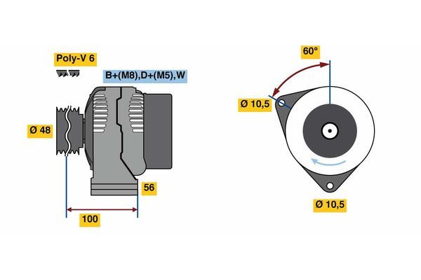 BOSCH 0 124 325 226 Generator