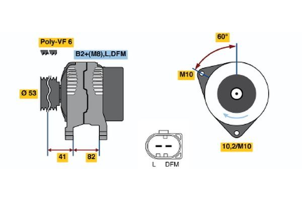 BOSCH 0 124 525 057 Generator