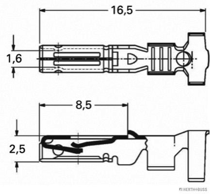 HERTH+BUSS ELPARTS 50253327 Crimpverbinder