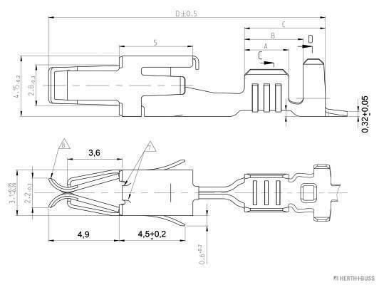 HERTH+BUSS ELPARTS 50253316 Crimpverbinder