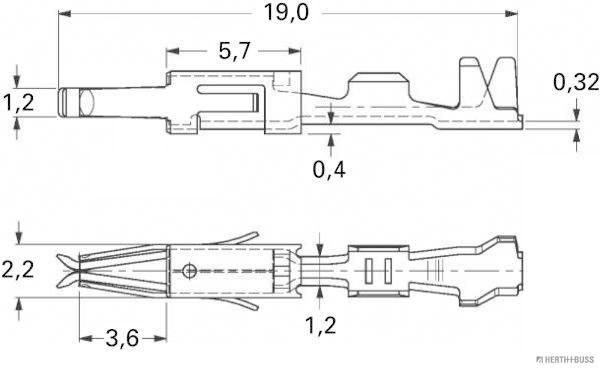 HERTH+BUSS ELPARTS 50253311 Crimpverbinder