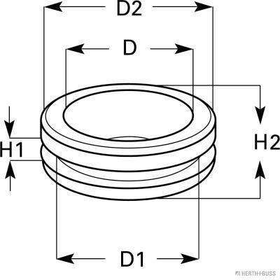 HERTH+BUSS ELPARTS 50280208 Kabeldurchführungstülle