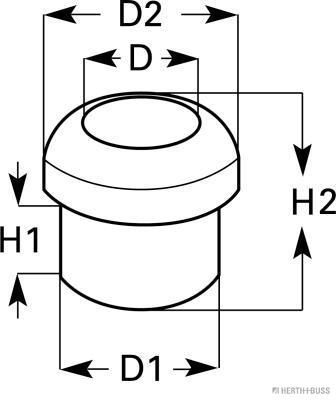 HERTH+BUSS ELPARTS 50280111 Kabeldurchführungstülle