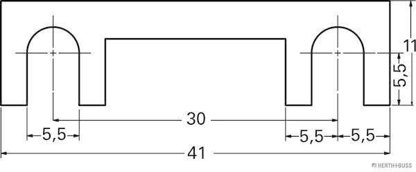 HERTH+BUSS 50295123 Sicherung Strip, 36 V, 25 A