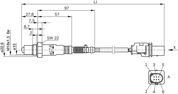 BOSCH 0 258 017 025 Lambdasonde