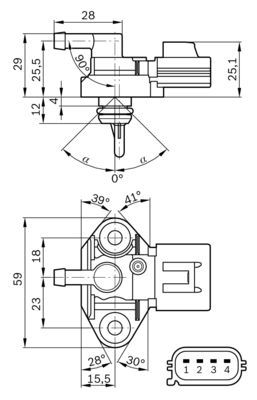 BOSCH 0 261 230 093 Sensor Kraftstoffdruck