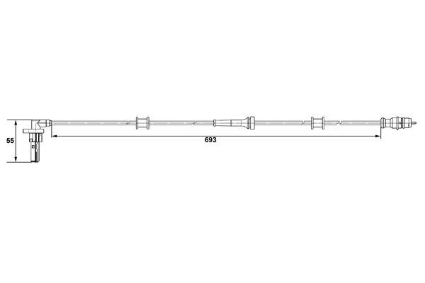 BOSCH 0 265 007 534 Sensor Raddrehzahl