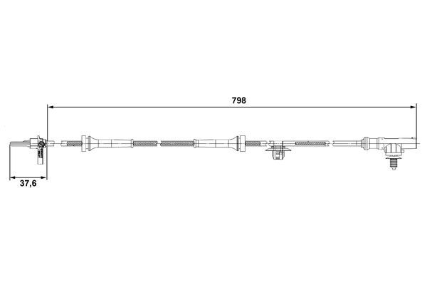 BOSCH 0 265 007 687 Sensor Raddrehzahl