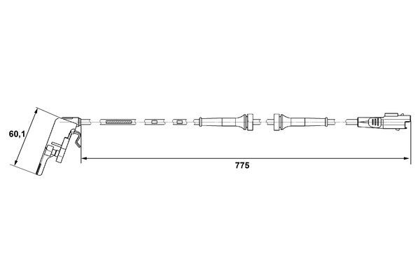 BOSCH 0 265 007 664 Sensor Raddrehzahl