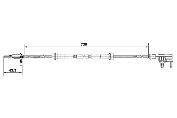 BOSCH 0 265 007 637 Sensor Raddrehzahl