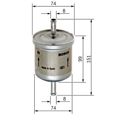 BOSCH 0 450 905 201 Kraftstofffilter