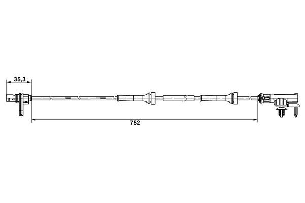 BOSCH 0 265 007 638 Sensor Raddrehzahl