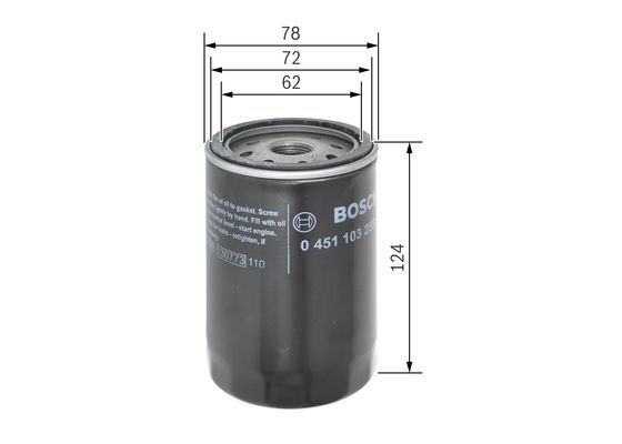 BOSCH 0 451 103 304 Ölfilter O508 Ø 775mm Höhe 124mm