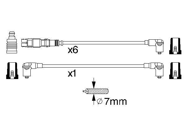 BOSCH 0 986 356 301 Zündleitungssatz