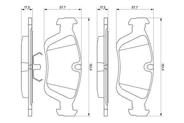 BOSCH 0 986 460 952 Bremsbelagsatz Scheibenbremse