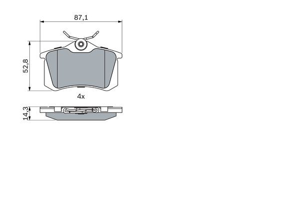 BOSCH 0 986 466 683 Bremsbelagsatz Scheibenbremse