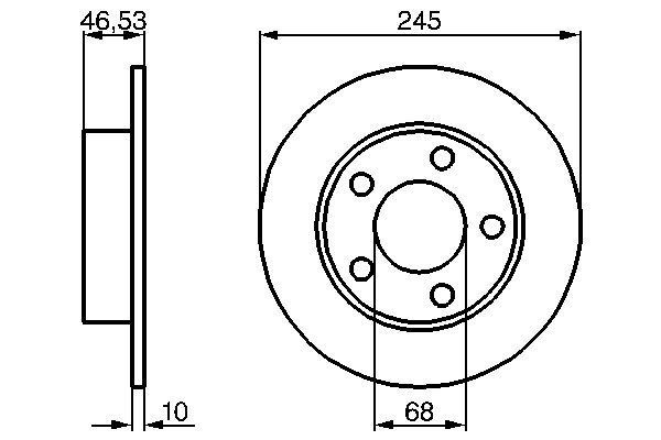 BOSCH 0 986 478 315 Bremsscheiben Ø 2449mm für Hinterachse