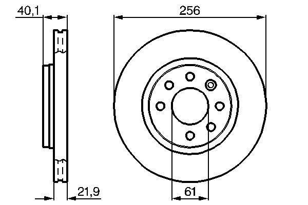 BOSCH 0 986 478 431 Bremsscheiben Ø 256mm für Vorderachse