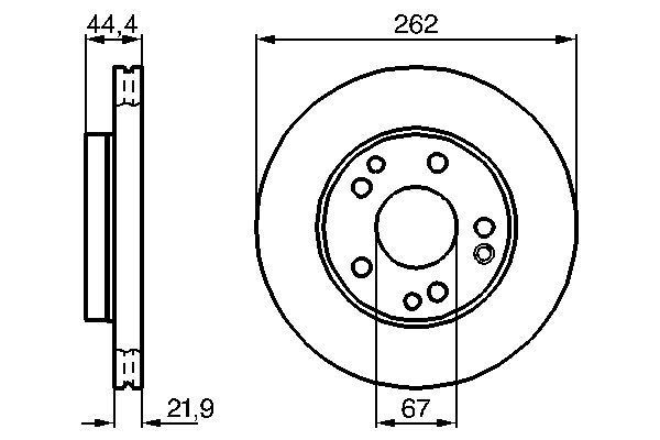 BOSCH 0 986 478 330 Bremsscheibe Ø 2622mm für Vorderachse