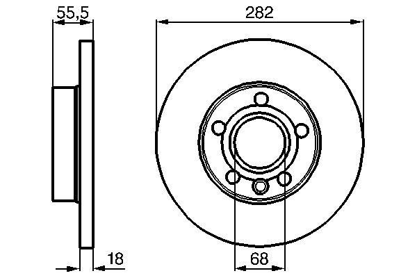 BOSCH 0 986 478 870 Bremsscheiben Ø 282mm für Vorderachse