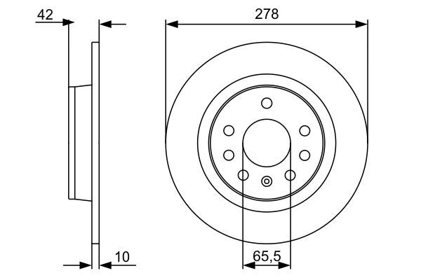 BOSCH 0 986 479 515 Bremsscheiben Ø 278mm für Hinterachse