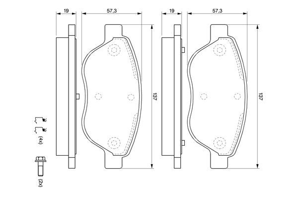 BOSCH 0 986 494 074 Bremsbelagsatz Scheibenbremse