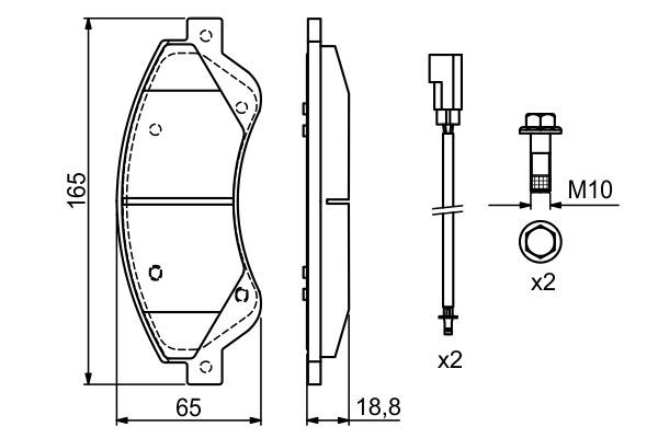 BOSCH 0 986 494 236 Bremsbelagsatz Scheibenbremse