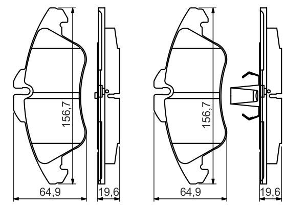 BOSCH 0 986 494 504 Bremsbelagsatz Scheibenbremse