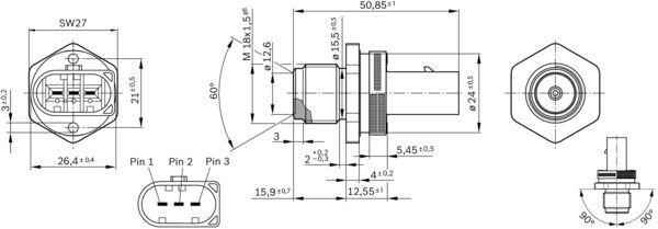 BOSCH 0 281 002 842 Sensor Kraftstoffdruck