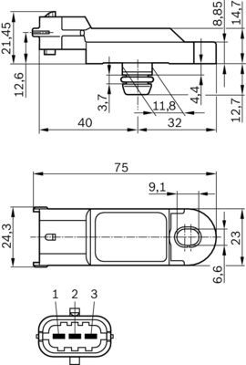 BOSCH 0 281 002 996 Sensor Ladedruck