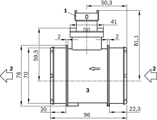 BOSCH 0 281 006 054 Luftmassenmesser