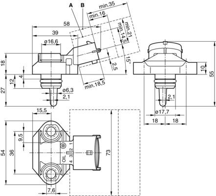 BOSCH 0 281 006 282 Sensor Öltemperatur/-druck