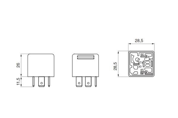 BOSCH 0 332 209 206 Relais ABS