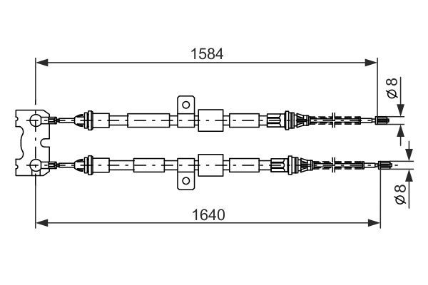 BOSCH 1 987 477 345 Seilzug Feststellbremse