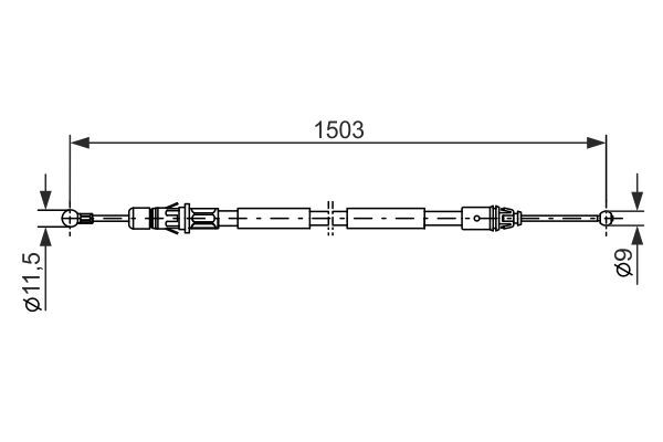 BOSCH 1 987 477 137 Seilzug Feststellbremse