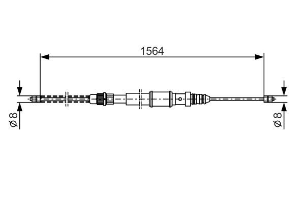 BOSCH 1 987 477 311 Seilzug Feststellbremse