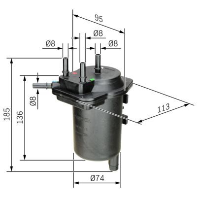 BOSCH 0 450 907 013 Kraftstofffilter