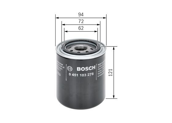 BOSCH 0 451 103 278 Ölfilter P3278 Ø 943mm Höhe 1206mm