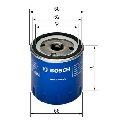 BOSCH 0 451 103 292 Ölfilter P3292 Ø 66mm Höhe 75mm