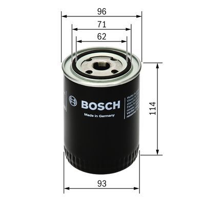 BOSCH 0 451 103 313 Ölfilter P3313 Ø 93mm Höhe 1141mm