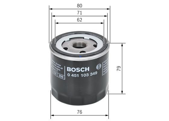 BOSCH 0 451 103 349 Ölfilter P3349 Ø 767mm Höhe 865mm